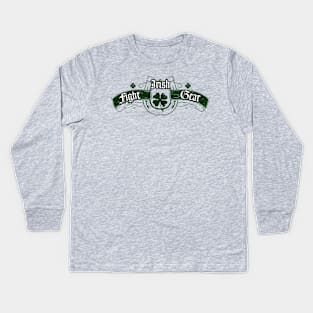 Irish Fight Gear - Horseshoe Kids Long Sleeve T-Shirt